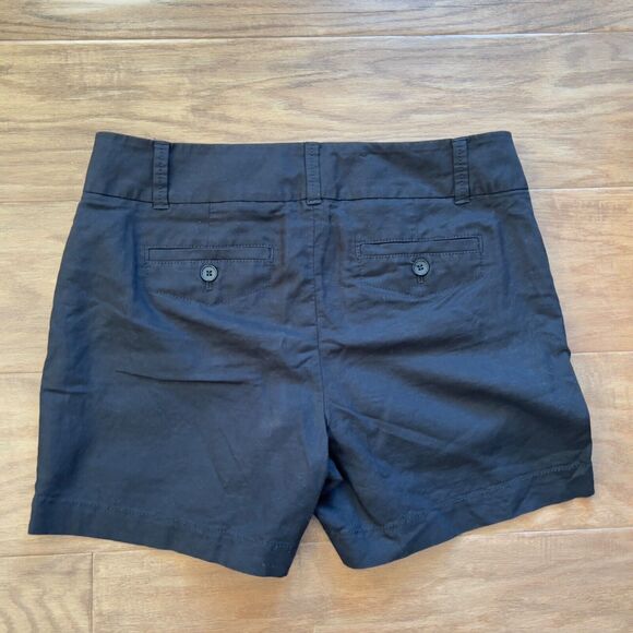 Talbots 5" Midi Chino Shorts Size 8 Black Linen Blend - Picture 2 of 8